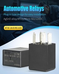 871E1ADR1 U15 12VDC 4 Pin Micro ISO Automotive Power Relay Replacement