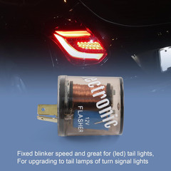 2 Pin Electronic Flasher Relay 12V Turn Signal Light Blinker Relay 2 Prong Flash