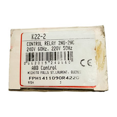 ABB K22-2 Contactor Control Relay 2NO-2NC, Coil 240V 60Hz, 220V 50Hz, K22E