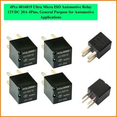 4Pcs Ultra Micro Automotive Relay 12VDC 20A 4Pins, General Purpose for Autom…