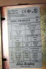 ALLEN BRADLEY DC Relay 700DC-PK400Z24 SER A Used #79563