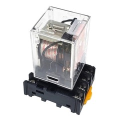 Electromagnetic Power Relay AC110V Coil 8 Pin DPDT Socket Base 10A