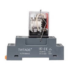 TWTADE/2PCS DC 12V Relay 10A Electromagnetic Power Coil Relay 8 Pins DPDT 2NO…