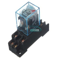 With Socket Base AC 220V Coil Power Relay 10A DPDT LY2NJ HH62P HHC68A-2Z New