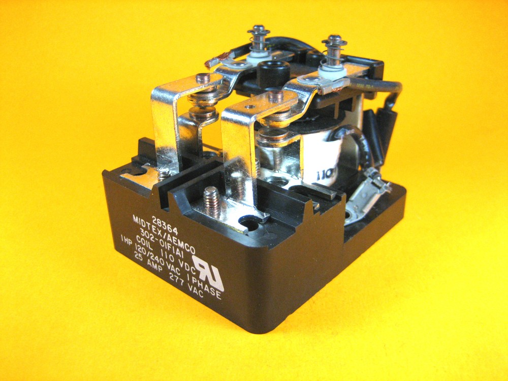 Midtex Aemco – 302-01F1A1 – Power Relay Coil, 110VDC, 1HP, 120/240VAC, 25A
