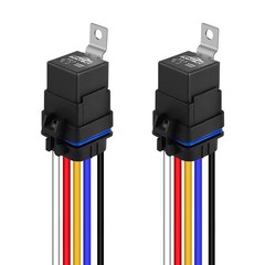 5-Pin Waterproof Relay Kit 40/30 AMP 12V Relay Switch with Harness 12&16 AWG …