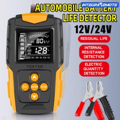 12V 24V Car Lead-Acid Battery Tester LCD Charging Load Test Diagnostic Analyzer-