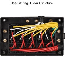 Relay Box 12V 10 Way Relay Block and 10 Way ATC/ATO Blade Fuse Panel Pre-Wired