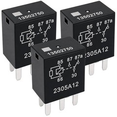 13502750 Relay (3-Pack) 40A 12VDC 5-Pin SPDT Automotive Relay Compatible with Ch