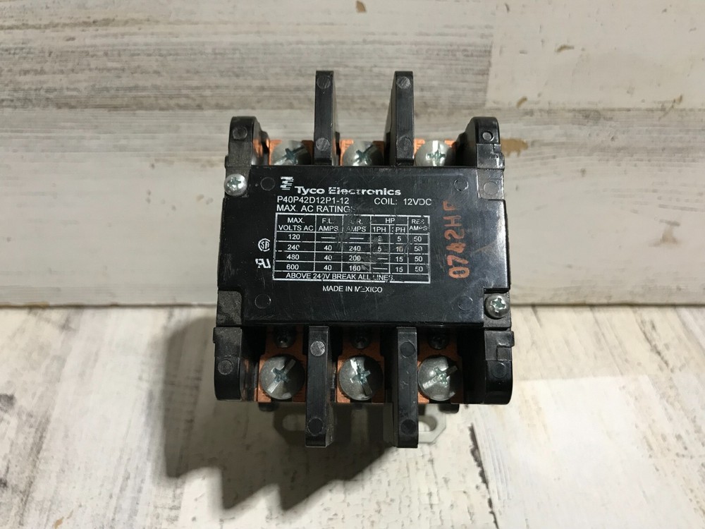 (Potter & Brumfield P40C43D12C1-120) OR (Tyco P40P42D12P1-12) Contactors