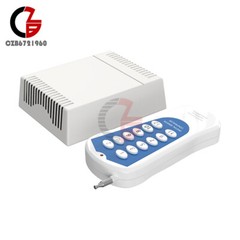 12V 10A Relay 12-CH wireless Programable RF Remote Control Transmitter+Receiver