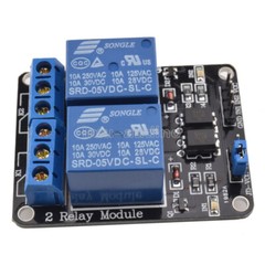5V 2 Channel Relay Board Module With Optocoupler For PIC AVR DSP ARM