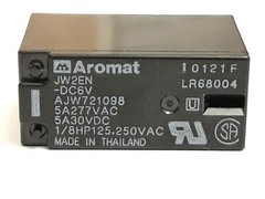 1 EACH NEW AROMAT RELAY JW2EN-DC6V 5A30VDC 5A277VAC 1/8HP125.250VHC 5A 30V
