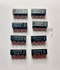 (8) GORDOS 741A2 SIP dry reed relay 5 VDC SPST N/O 1.5A @ 200VDC USA