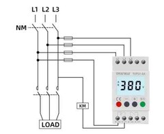 3 Phase Voltage Protector Relay Adjustable Over Under Monitoring Meter 380VAC