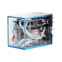 DC6V 12V 24V MY4N-J MY4NJ DC Small Intermediate Relay 10Pcs For Omron
