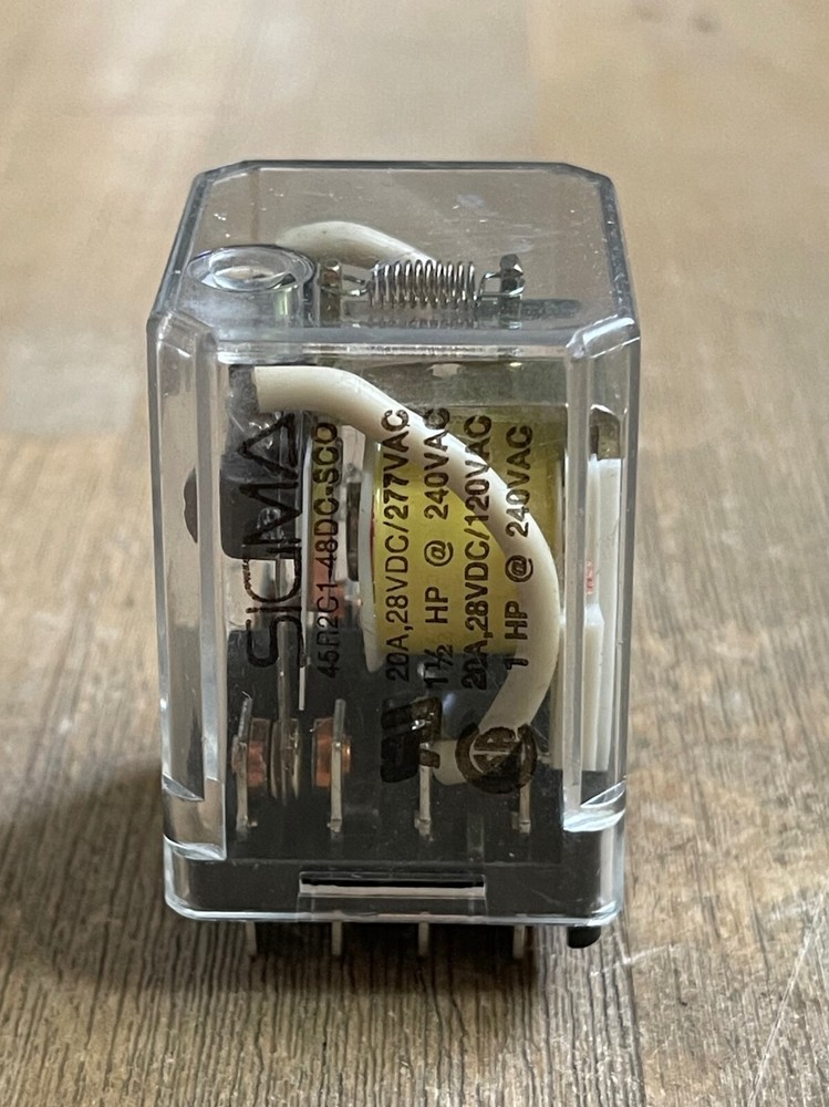 SIGMA 45R2C1-48DC-SCO RELAY 20A 28VDC 8 PIN