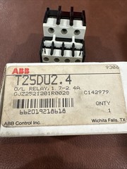 ABB T25DU2.4 Relay, Overload, Fixed, HTR, 1.7-2.4 FNFP Thermal Relay