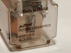 AMF/Potter & Brumfield KRP11DY 6VDC plug-in ice cube relay with 8-pin octal base