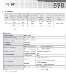 898H-1CH-D1SW-R1 12VDC Automotive Relay, 50A, 12VDC, Form 1C, Weatherproof (Pack