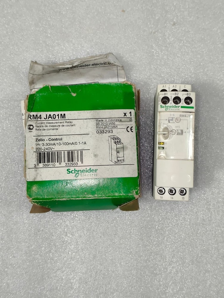 SCHNEIDER ELECTRIC RM4 JA01M CURRENT MEASUREMENT RELAY VOLTAGE 220-240VAC FREE