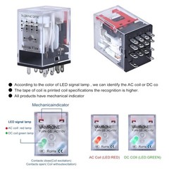 Versatile 5 AMP 110V/120V Electromagnetic Relay with Socket Base & LED Indicator