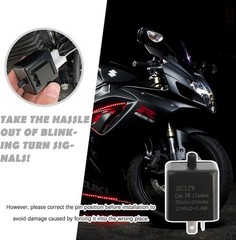 2PCS 12V LED Flasher Relay 2 Pin,Adjustable Turn Signal Relay for Repairing Moto
