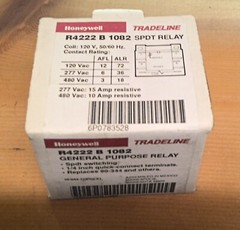 Honeywell R4222B1082 General Purpose Relay 120v SPDT (repl 90-344)