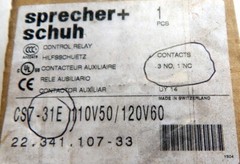 Sprecher & Schuh Control Relay 600VAC Max 25A 3-Phase CS7-31E-120
