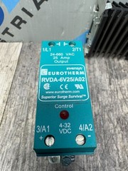 (LOT OF 3) EUROTHERM SINGLE PHASE SOLID STATE RELAY RVDA-6V25/A02