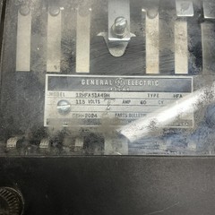 General Electric 12HFA51A49H Auxilliary Relay AB-135