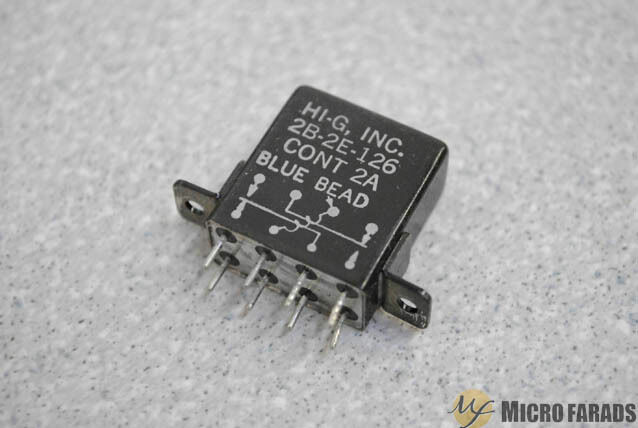 HI-G RELAY 2B-2E-126 750 OHMS 2PDT 26.5VDC 5945-00-068-0751 NOS GOV SURPLUS