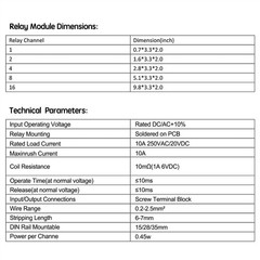 Relay Board, Relay Module 4 Channel 1 SPDT DIN Rail Mount 24V DC/AC