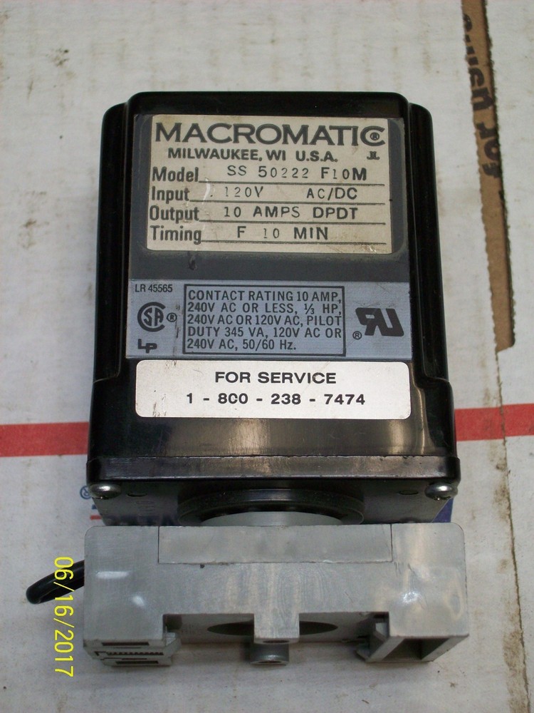 MACROMATIC TIME DELAY RELAY with SOCKET BASE , SS-50222-F10M