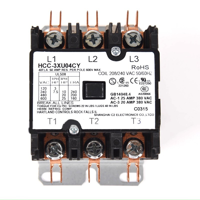 1Piece HCC-3XU04CY 208-240VAC 50A AC Contactor New
