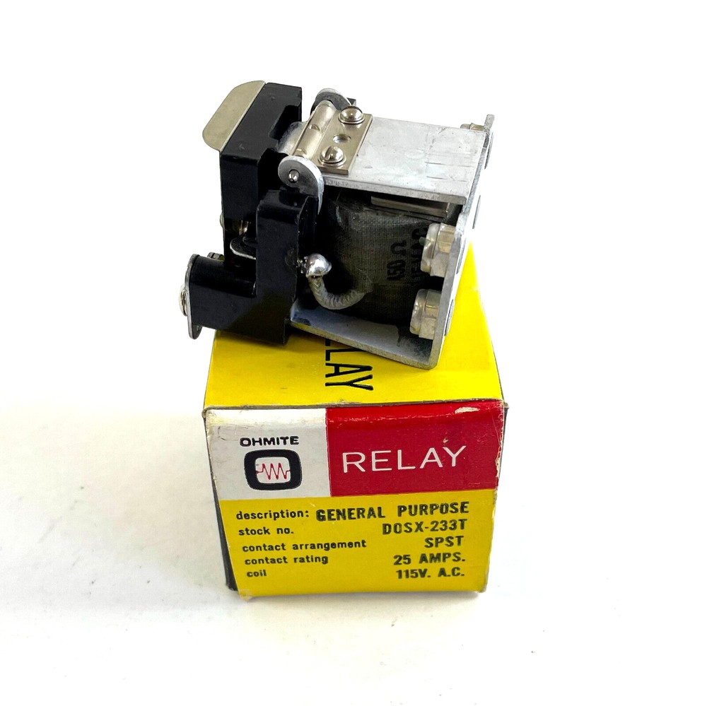 Ohmite DOSX-233T General Purpose Relay 25 amps 115 V AC Vintage