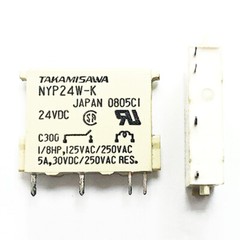 1PC TAKAMISAWA NYP24W-K 24VDC Power Relay 4Pins