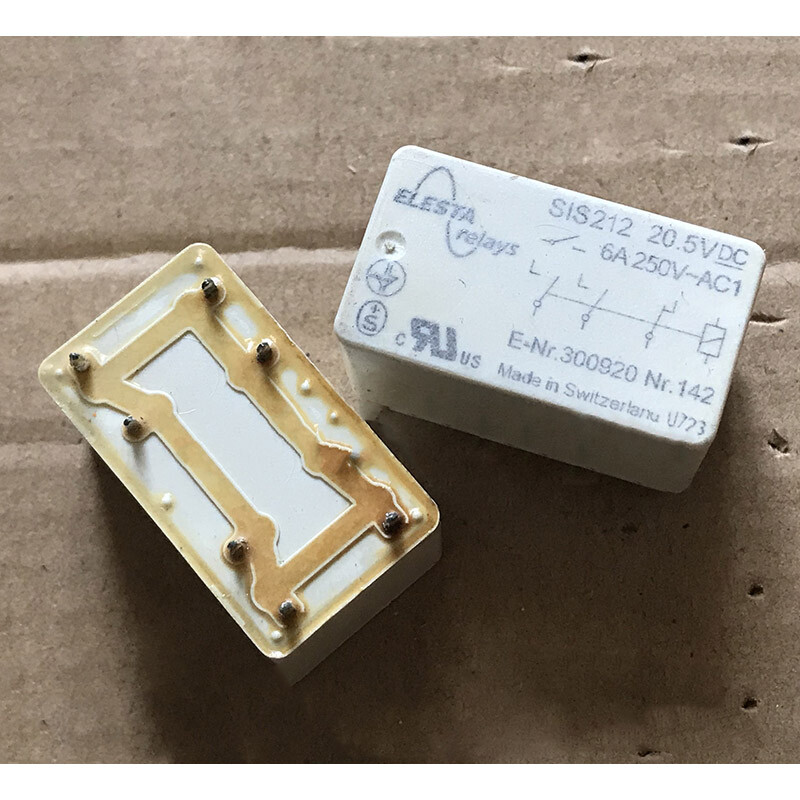 5PCS ELESTA SIS212 20.5VDC Power Relay 20.5VDC 7Pins 6A 250V