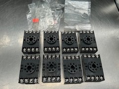 (8) Idec SR2P-06 Relay Socket DIN Rail 10a, 300v