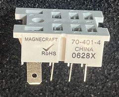 5 Each ~ Magnecraft Relay Panel Mount Socket ~ 70-401-4 ~ Works With 782 Relays