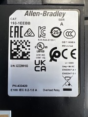 Allen-Bradley 193-1EEBB Ser A 0.2-1.0A Overload Relay with 193-1EPB