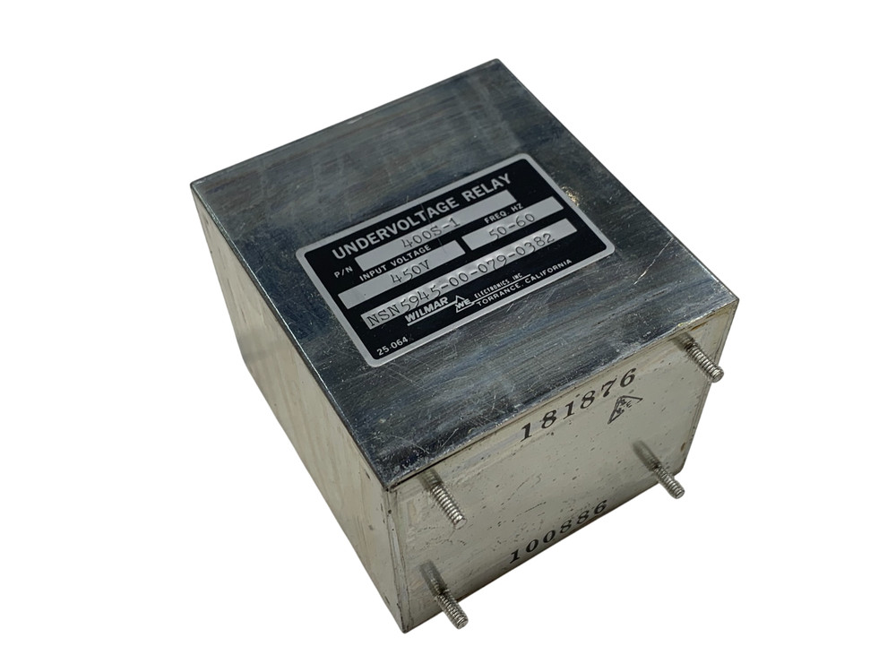 Wilmar 400S1 Under Voltage Electromagnetic Relay 5945-00-079-0382