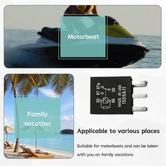 2 Pack 40A Waterproof Relay – Compact 5 Pin Design for Automotive Applications