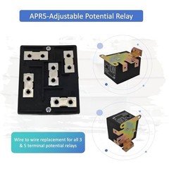 Adjustable Potential Relay 30A 110–270V AC for Motor Start HVAC Compressor