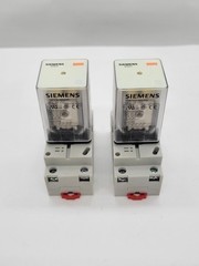 2PC 3XT7112-1DC03C Relay w Socket Base 10A 277V 8Pin 24V Coil 3TX7144-4E2