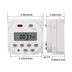 DC 12V Digital LCD Programmable Timer For Time Switch 16A Power Memory 180D