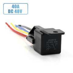 THREE JD-2912 5 Pin DC 48V 40A Universal Car Fuse Relay Switch Power w/Harness
