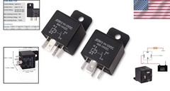 Pack of 2 Heavy-Duty 12V 40A SPST Car Relays – Reliable Automotive Performance