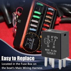 2PCS Main Harness 30Amp Relays 5Pins 12V for Seadoo GTR GTX RXT XRS RXP-X WAKE
