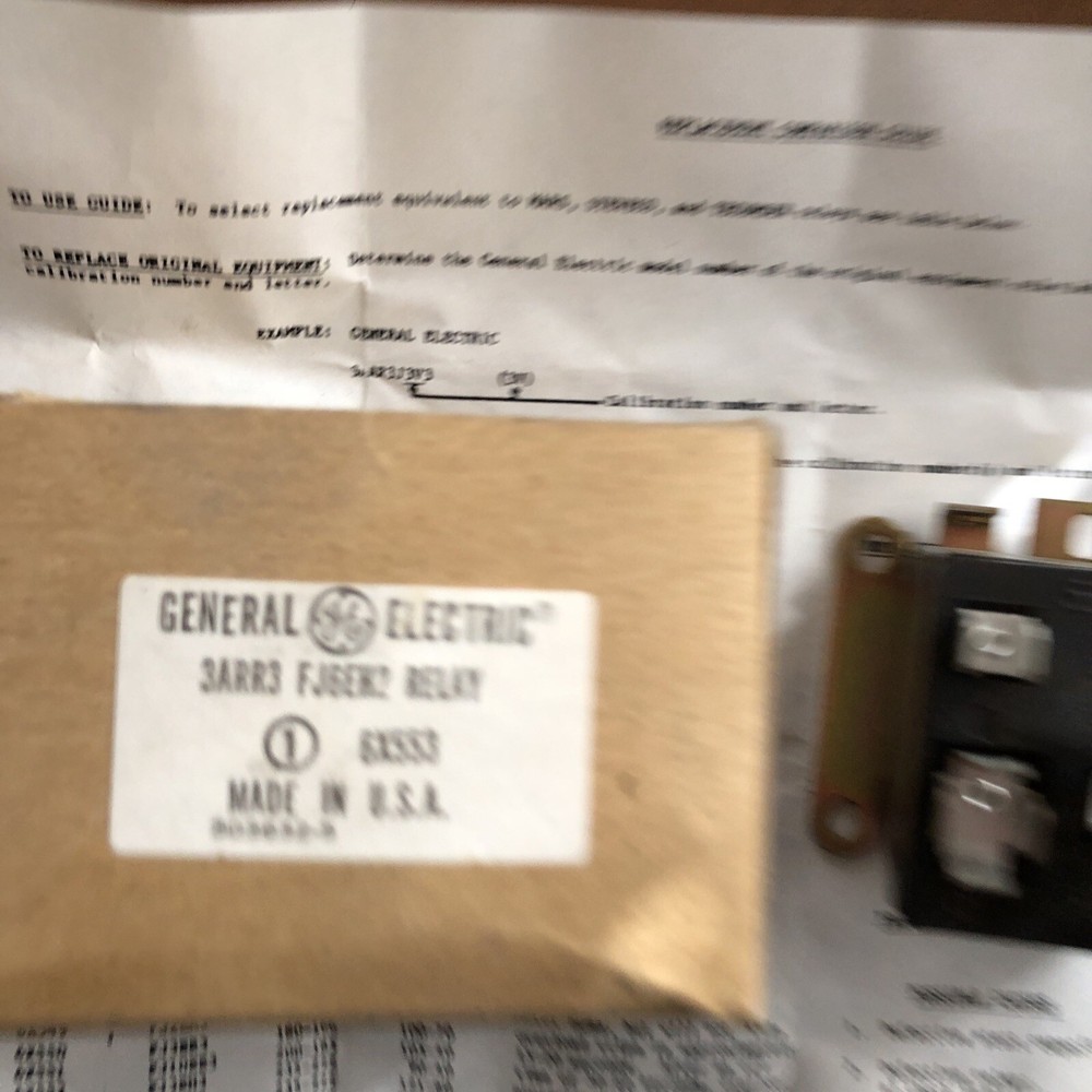 General Electric G.E. Relay 3ARR3FJ6EH2 3ARR3 FJ6EH2 Relay, 6×553 NEW